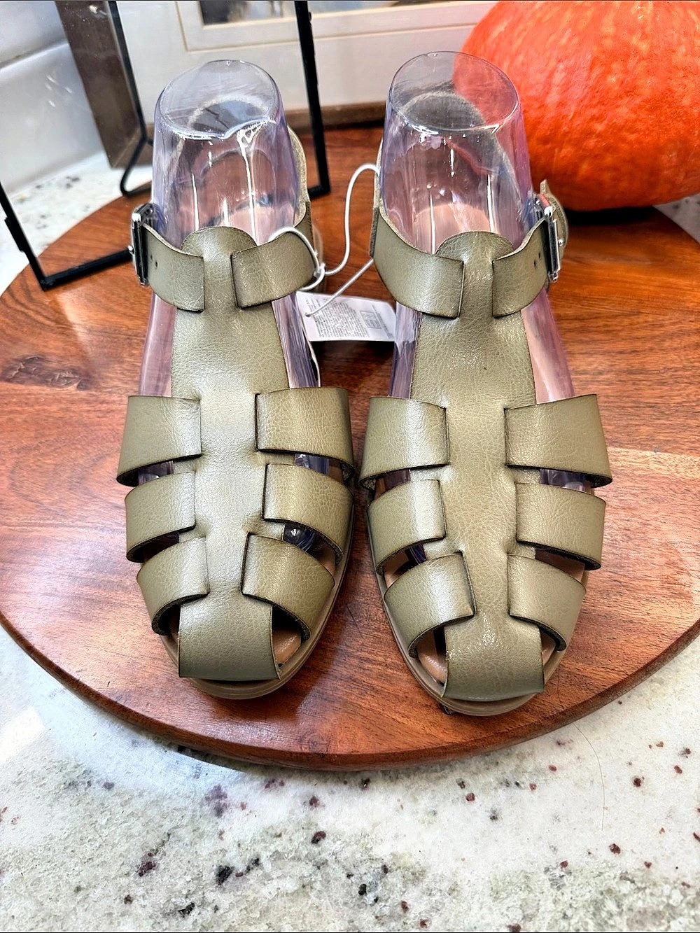 Olive Green Woven Fisherman Sandals in Green Size US 7.5 NWT